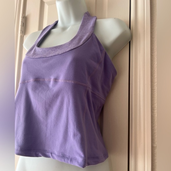 Lululemon Womens 10 Athletic Tank Top Purple Stretch Built In Bra Athletic Fit - Picture 3 of 6